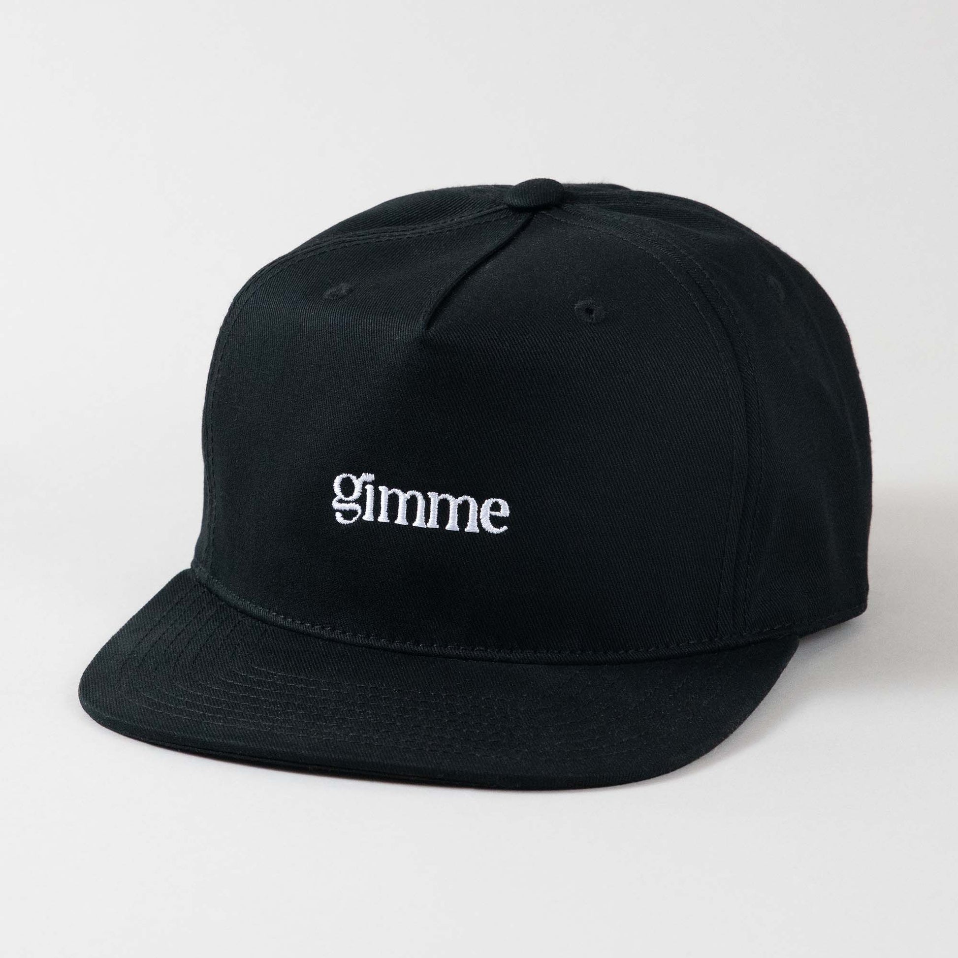 Front view of The Gimme Tour Gimme Deadstock adjustable golf cap, showing details the Gimme embroidery – A Sort of Golf Company.