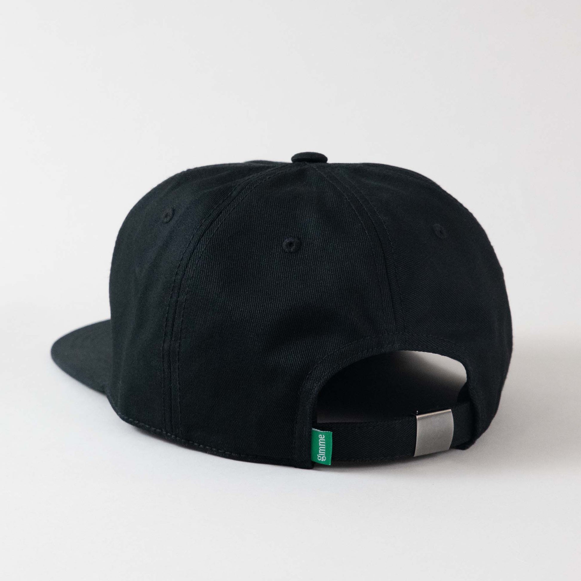 Backside view of The Gimme Tour Gimme Deadstock adjustable cap, showing back details such as a gimme labeled patch and size adjustment – A Sort of Golf Company.