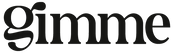 The Gimme Tour Gimme logo in black.